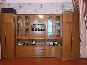 Стенка-шкаф, Тип стенки-шкафа: Советская, Для зала, Особенности: С отделением под телевизор
