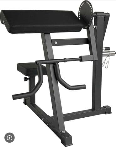 брусья и турник для дома: Тренажер для бицепса с регулируемой скамьей и упором для рук — 2