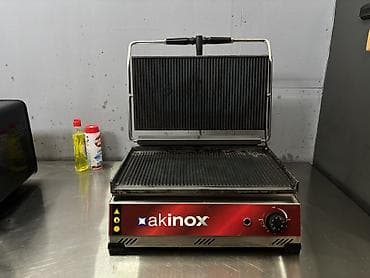 жарочный печка: Профессиональный контактный гриль Akinox (двухплитный, прижимной) - — 2