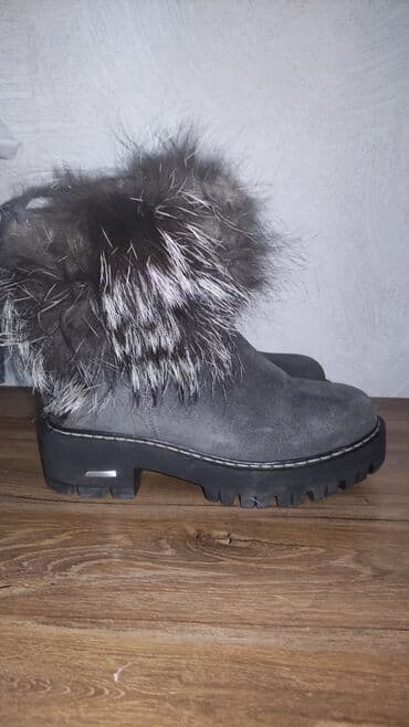 сапоги зимние женские натуральная кожа натуральный мех распродажа: Өтүктөр, 36, Basconi, Колдонулган, түсү - Боз, Өзү алып кетүү, Акылуу жеткирүү — 3