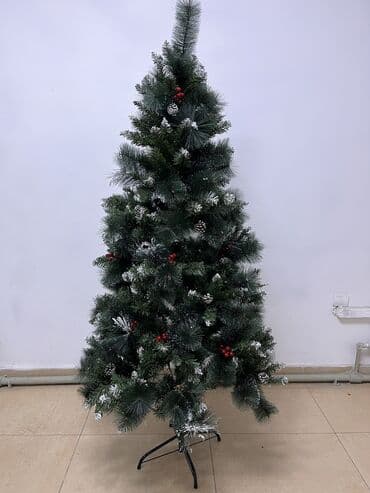 семена микрозелени: Светящаяся Микс Ёлка с домиками, шишками и ягодками 180см [ акция 50% — 1