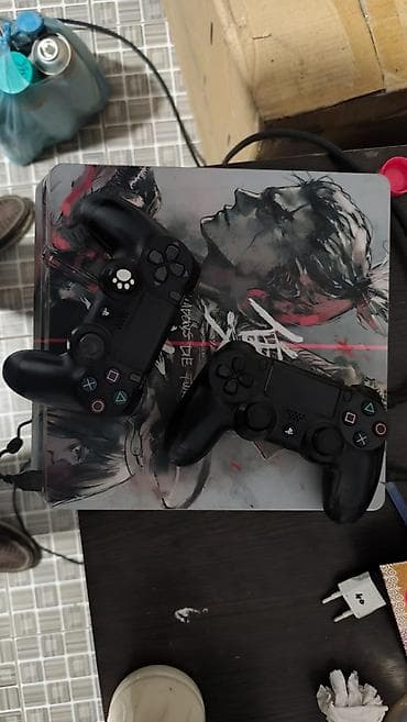 PlayStation 4 Slim (CUH‑2xxx) с уникальной виниловой наклейкой в стиле lalafo.kg да PlayStation 4 Slim (CUH‑2xxx) с уникальной виниловой наклейкой в стиле