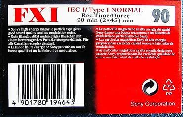 type c: Аудиокассета Sony FX I 90 - Тип ленты: Normal Bias (IEC I / Type I) — 2