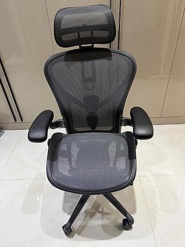 Офисные столы: Офисное кресло, Б/у, С колесиками, цвет - Черный, Самовывоз — 6