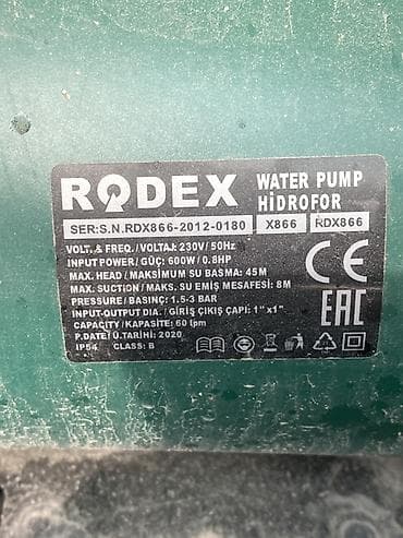 RODEX RDX866 Hidrofor — поверхностный водяной насос с