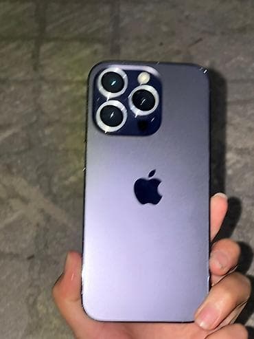 IPhone 14 Pro, Б/у, 256 ГБ, Deep Purple, Чехол, 78 %