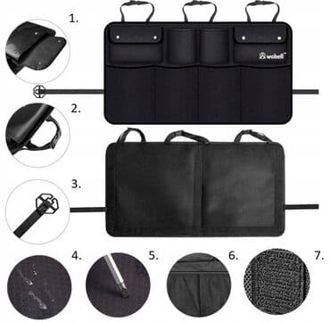 фирменные пакеты: Кожаный Органайзер для багажника автомобиля, регулируемая сумка для — 2