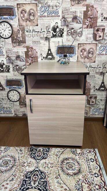 комоды шкафы тумбы: Спальный гарнитур, Б/у, Односпальная кровать, Кыргызстан, ДСП, Самовывоз, цвет - Бежевый — 2