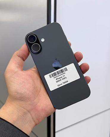 IPhone 17, Б/у, 256 ГБ, Black Titanium, Защитное стекло, Чехол, Коробка, В рассрочку, 100 % — 2