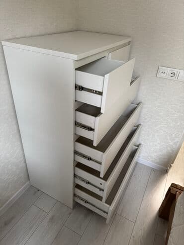 буфет кухонный бу: Комод для одежды, Б/у, Без зеркала, Дерево, цвет - Белый — 5