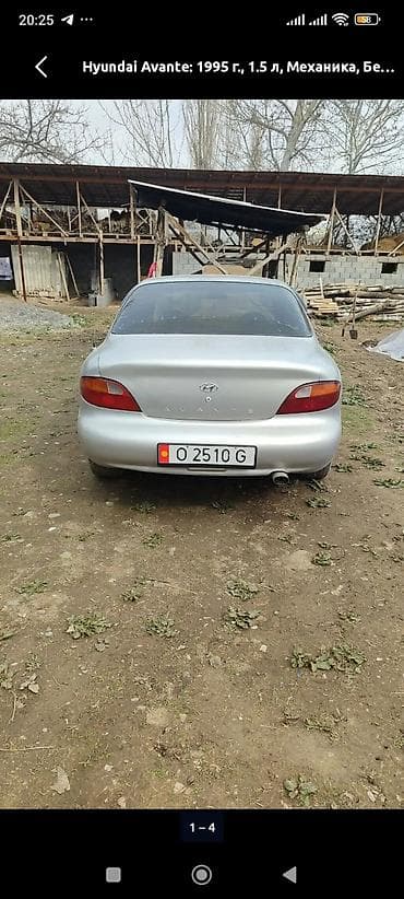 Hyundai Avante: 1995 г., 1.5 л, Кол менен иштөөчү, Бензин, Седан — 3