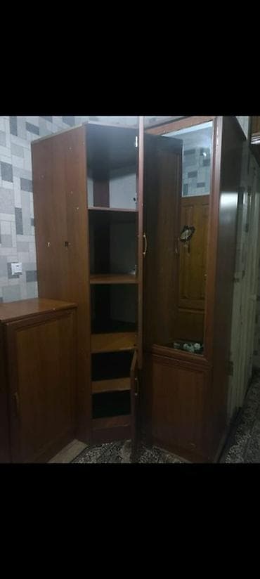 шкаф бу сокулук: Шифоньер, шкаф для одежды, Б/у, Угловой, ЛДСП — 4