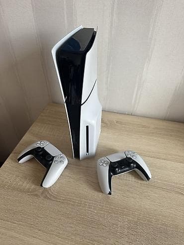 пс5 диски: PlayStation 5 slim (версия с дисководом) + 2 геймпада DualSense — 1