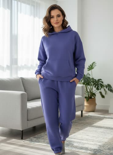 спортивный костюм для мальчика: Уютный спортивный костюм (худи + джоггеры), насыщенный — 1