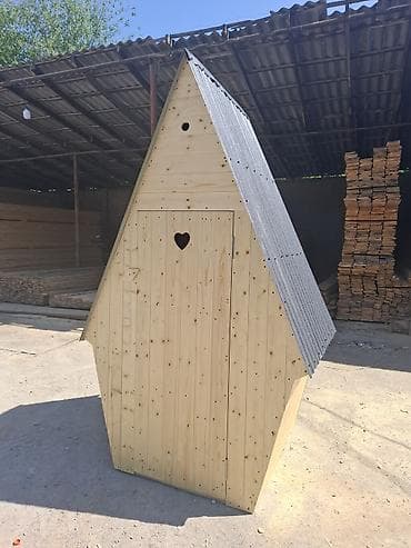 дереву: Туалетная кабинка, будка, Материал: Дерево — 1