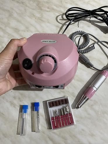 Фрезер для маникюра и педикюра Nail Drill (розовый) с набором насадок!