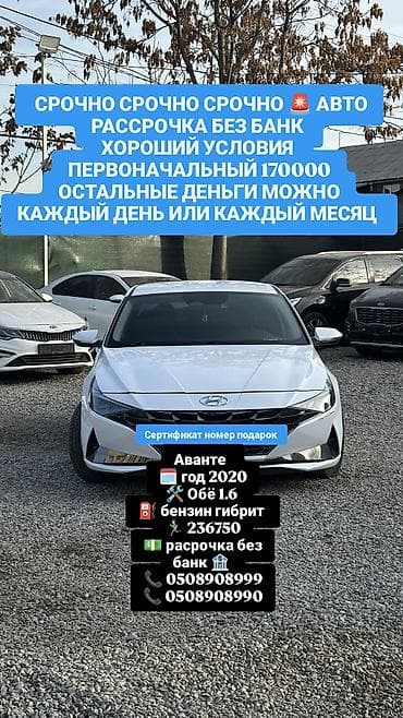 Hyundai Avante: 2020 г., 1.6 л, Автомат, Гибрид, Седан
