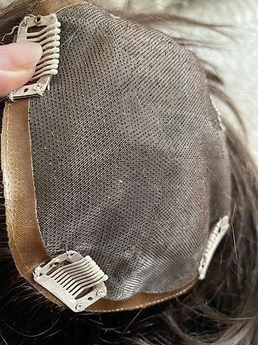 Жеке буюмдар: Не парик! Накладка из натуральных волос 13*15см Можно перекрашивать — 5