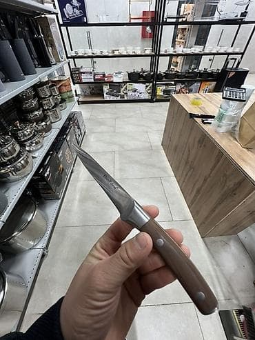 Посуда: Набор кухонных ножей HausRoland, 8 предметов, в деревянной подставке — 6