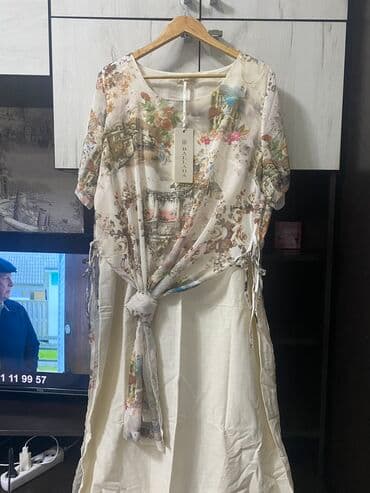 длинные летние платья для беременных: Повседневное платье, Турция, Лето, Длинная модель, Шифон, Платье-комбинация, 5XL — 2