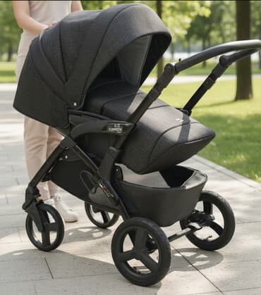 прогулочные коляски cam: Коляска, цвет - Черный, Б/у — 1