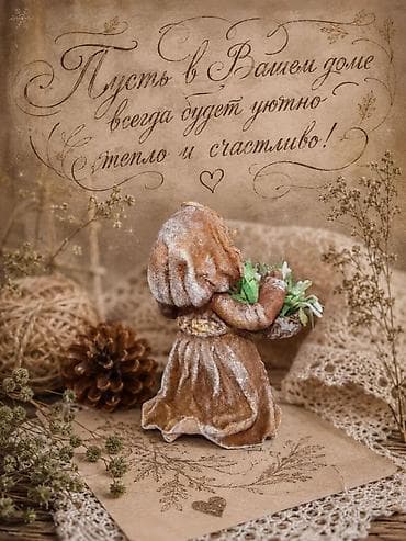 подарок на день рождения девушке: Ватная игрушка «12 месяцев: Девочка с подснежниками», подвеска / — 10
