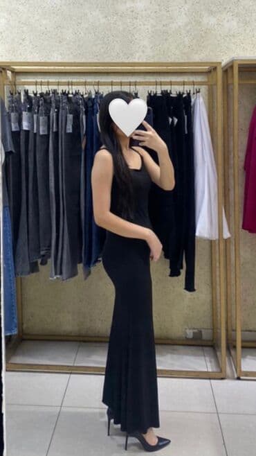 платье для беременных бишкек: Вечернее платье, Русалка, Длинная модель, Трикотаж, Без рукавов, S — 4