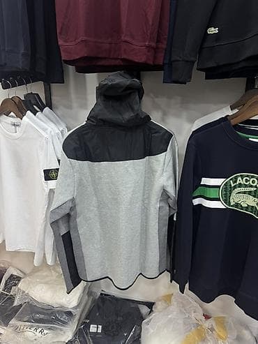 fleec: Мужская толстовка, XL, 2XL, Nike, Новый, цвет - Серый, Самовывоз — 4