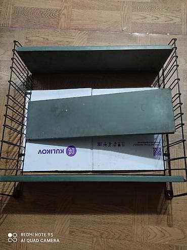 железная корзина: Металлическая подвесная полка-стеллаж в стиле ретро. И стеклянная — 1