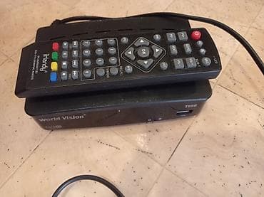 Смарт ТВ приставка World Vision T55D не рабочая, пульт рабочий Пульт at lalafo.kg Смарт ТВ приставка World Vision T55D не рабочая, пульт рабочий Пульт