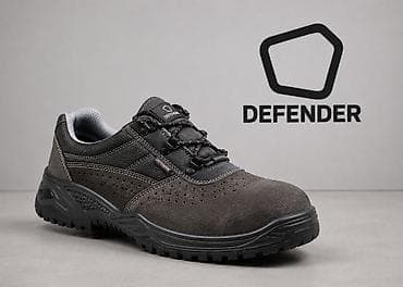 сапоги женские 41 размер: Полуботинки защитные замшевые Defender, S1P SRC, серый/черный Артикул — 1