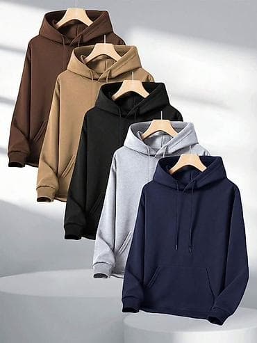 Универсальные худи с капюшоном и карманом-кенгуру - Базовый крой