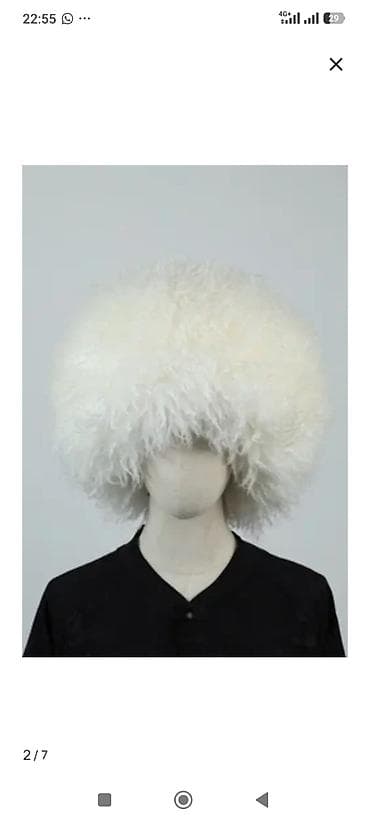 беретка военный: Шапка, Каракуль, Зима, Объемная модель — 1