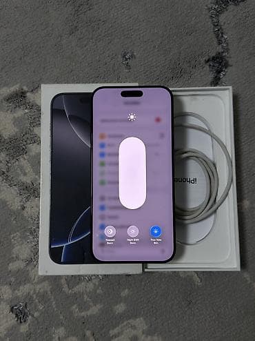 IPhone 16 Pro Max, Б/у, 256 ГБ, Black Titanium, Кабель, Коробка, 92 % — 6