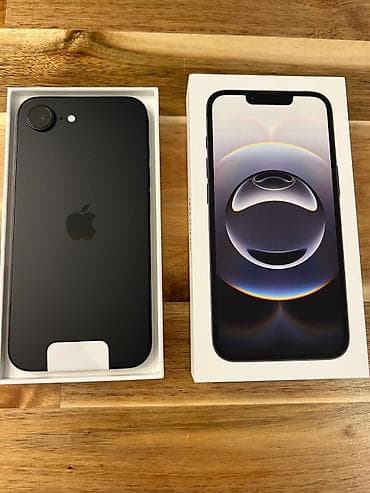 IPhone 16e, Новый, 128 ГБ, Черный, Коробка, 100 %