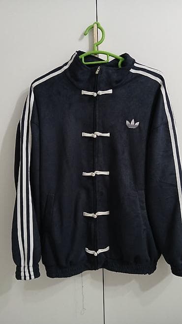 джинсы карго: Мужская толстовка, Стандарт, Adidas, Новый, цвет - Синий — 1
