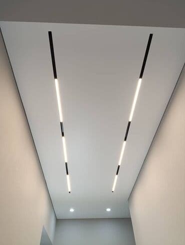 трековые светильник: Натяжной потолок Матовое Бесплатный замер, Монтаж, Демонтаж — 4