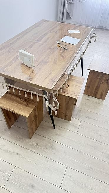 study table: Кухонный стол и стул, Новый, цвет - Коричневый — 3