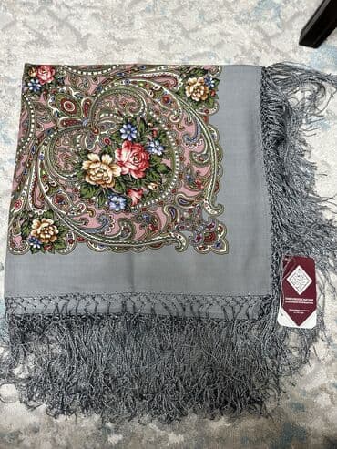 шарф локомотив: Платок♥️Платки♥️ Павлопосадский платки✨ Размер 135см*135см с бахромой — 1