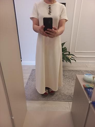 платье на запах: Повседневное платье, Италия, Лето, Длинная модель, Хлопок, Трапеция, S, M, L — 2