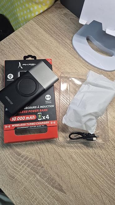 электронный айкос: Внешний аккумулятор Akashi Wireless Power Bank 10 000 мА⋅ч - Емкость — 2