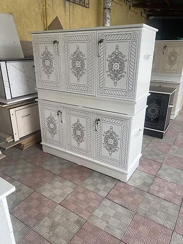 угловые столы для офиса: Комплект офисной мебели, Шкаф, ДСП, цвет - Серый — 10