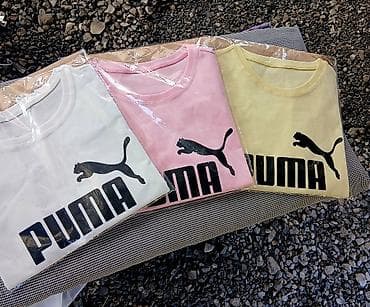 tech flece: Футболки с логотипом PUMA - Универсальная базовая модель с круглый — 1