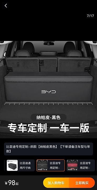 byd e9: Абсолютно новый премиум-органайзер (саквояж) в багажник для BYD Song — 1