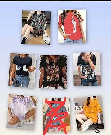 Футболка, Оверсайз, Китай, Полиэстер, Новый, M