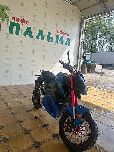 электромотоцикл для детей: Электромотоцикл (урбан-нейкед) в сине‑черном цвете - Компоновка — 2