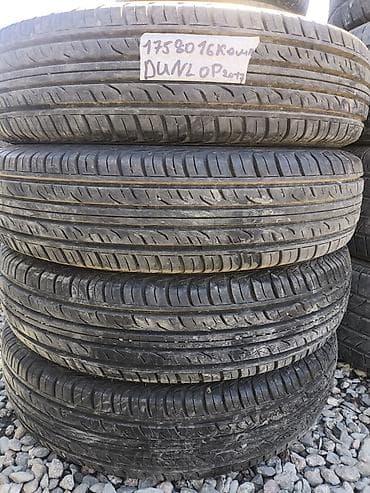 Шины 175 / 80 / R 16, Лето, Б/у, Комплект, Легковые, Dunlop