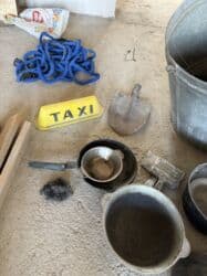 строительные инструменты бу: Продается остатки строй материалы рейки,шланги,рабица 15м,сеткадверь — 16