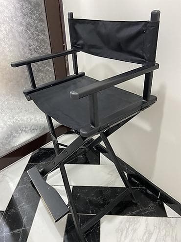 кресло для игр: Профессиональный стул для визажиста (складной). - Цвет: черный (рама — 2