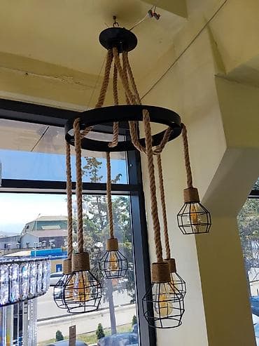 study lamp: Подвесная люстра в стиле лофт/эко - Конструкция: круглая — 1
